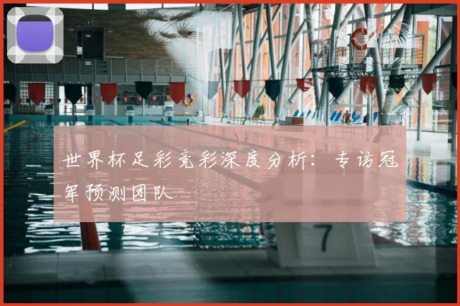 世界杯足彩竞彩深度分析：专访冠军预测团队